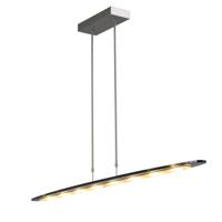 Masterlight Hanglamp eettafel - kantoorVigo 2 140cm nikkel met zwart - 2436-37-05-DW - thumbnail