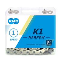KMC Ketting sinle speed k1 narrow zilver 100 schakels - zilver - thumbnail