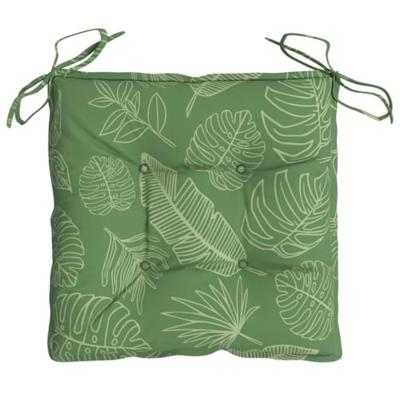 VidaXL Stoelkussens 4 st bladpatroon 40x40x7 cm stof