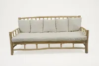 Loungebank Teak Hout Naturel 200 x 100 CM Bank Buiten Tuin van der Leeden - thumbnail