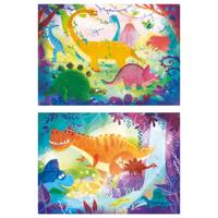 Clementoni puzzel grappige dino's, 2x20st. - thumbnail