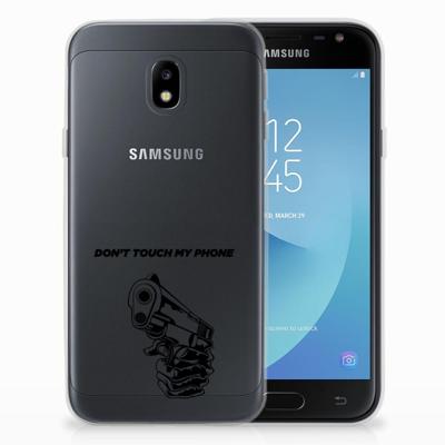 Samsung Galaxy J3 2017 Silicone-hoesje Gun Don't Touch My Phone Samsung Galaxy J3 2017 Silicone-hoesje Gun Don't Touch My Phone