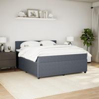 Boxspring met matras fluweel donkergrijs 180x200 cm - thumbnail