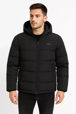 Winterjas Heren - ICON - Steekzakken - Zwart