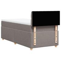 Boxspring met matras stof taupe 90x200 cm - thumbnail