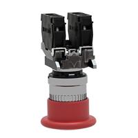 Schneider Electric XB4BT845 Paddestoelschakelaar Metalen frontring, Met NOT-AUS schakelaar, Rond, Terugstelbaar 120 V/AC 6 A 1x NC, 1x NO IP66, IP67, IP69, - thumbnail