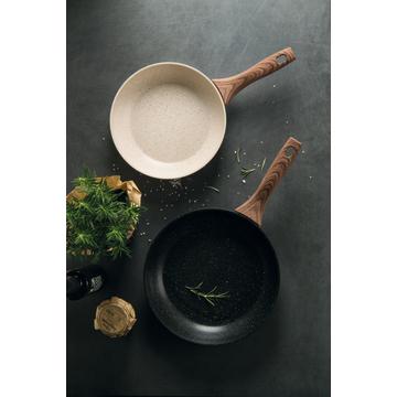 Sambonet Koekenpan Rock 'n' Rose - Creme - ø 28 cm - standaard anti-aanbaklaag Sambonet Koekenpan Rock 'n' Rose - Creme - ø 28 cm - standaard anti-aanbaklaag