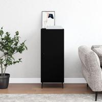 Dressoir 34,5x34x90 cm bewerkt hout zwart - thumbnail
