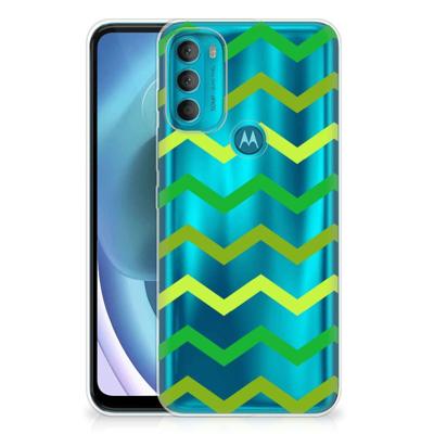 Motorola Moto G71 5G | TPU bumper | Zigzag Groen