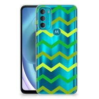 Motorola Moto G71 5G | TPU bumper | Zigzag Groen - thumbnail