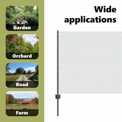 VidaXL Hek met paal grijs 1 x 25 m staal