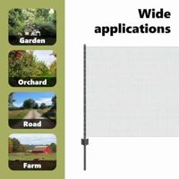 VidaXL Hek met paal grijs 1 x 25 m staal - thumbnail