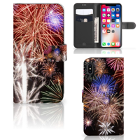 Apple iPhone Xs Max | Wallet Case | met Pasjes | Vuurwerk - thumbnail