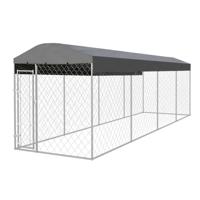 vidaXL Hondenkennel voor buiten met dak 8x2x2,4 m - thumbnail