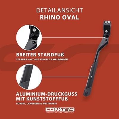 CONTEC achtervorkstandaard "rhino oval" ct rear kickstand oval 24" - 29" black