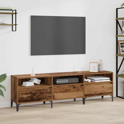 TV-kast Oud Hout 150 x 30 x 45 cm Gemonteerd hout en ijzer