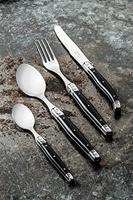 Laguiole Style de Vie Bestekset & Bestekbak - Premium Line - Zwart - 24 delig / 6 personen - thumbnail