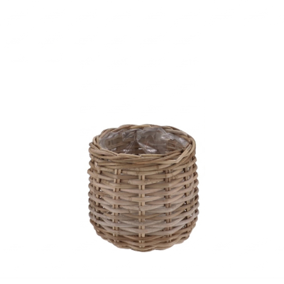 Rattan Kuboo ketel naturel 25x23cm
