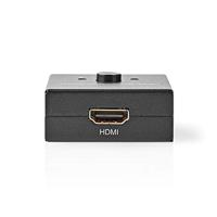 HDMI-Switch | 3 poort(en) | 1 x HDMI Input / 2x HDMI Input | 1x HDMI Output / 2x HDMI Output | 4K@60Hz | 6 Gbps | Metaal | Antraciet - thumbnail