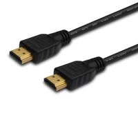 SAVIO CL-195 HDMI-kabel 2 m, zwart, vergulde connectoren, versie 2.0 high speed, ethernet/3D - thumbnail