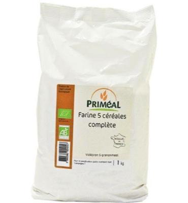 Primeal Volkoren 5-granenmeel bio 1 Kilogram