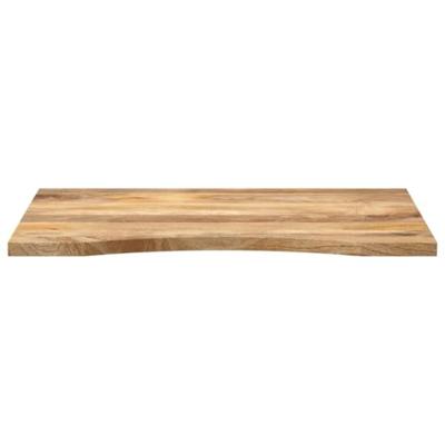 Bureaublad met ronding 100x50x2,5 cm massief ruw mangohout