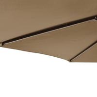 VidaXL Parasol met stalen paal 225x225x212 cm taupe - thumbnail