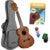 Cascha HH 2036 Premium Mahogany concert ukelele set (4-talig) - thumbnail