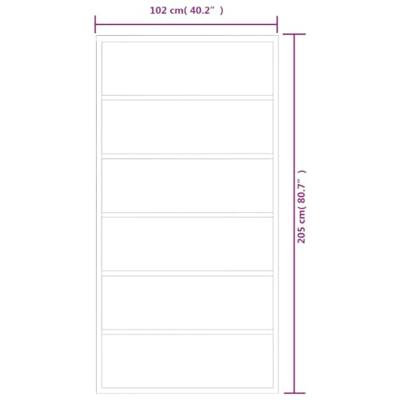 Schuifdeur 102x205 cm ESG-glas en aluminium zwart - thumbnail