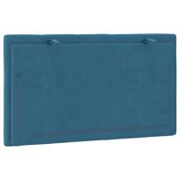 Hoofdbordkussen "Hanko" 80 cm fluweel blauw - thumbnail