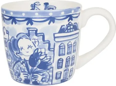 Blond Amsterdam cappuccinobeker aardewerk Delfts Blond 0,5l multi