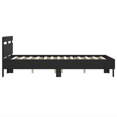 Bedframe met hoofdeinde bruin eikenkleur 135x190 cm