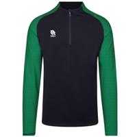Robey Performance Trainingstrui 1/4-Zip Zwart Groen - thumbnail