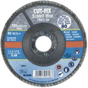 kwb 795728 CUT-FIX ® schuurmop, lamellenschuurschijf, metaalbewerking, ø 125 mm Diameter 125 mm kwb 795728 CUT-FIX ® schuurmop, lamellenschuurschijf, metaalbewerking, ø 125 mm Diameter 125 mm