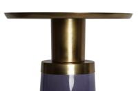 Bijzettafel DKD Home Decor 37 x 37 x 50 cm Kristal Blauw Gouden Ijzer - thumbnail