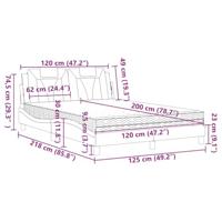 Bed met matras kunstleer wit 120x200 cm - thumbnail