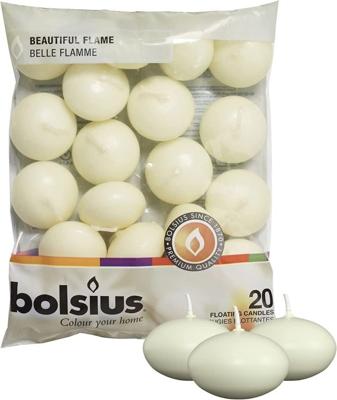 Bolsius - Professional Drijfkaarsen Ivoor - 20 stuks
