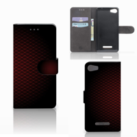 Wiko Lenny 2 Telefoon Hoesje Geruit Rood - thumbnail