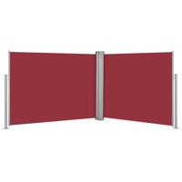 VidaXL Windscherm uittrekbaar 140x1000 cm rood - thumbnail