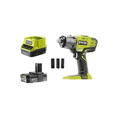 RYOBI 18 Volt 1 x 2,0 Ah Nutrunner + 3 stopcontacten