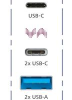 Hama USB-C-Hub 4-poorts 2x USB-A 2x USB-C USB 3.2 Gen1 5 Gbit/s - thumbnail