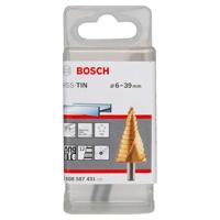 Bosch Accessories 2608587431 HSS Getrapte boor 6 - 39 mm TiN Gezamenlijke lengte 93.5 mm 3 vlakken schacht 1 stuk(s) - thumbnail