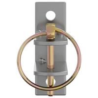 VidaXL Emmerhaken 3 st wandmontage staal zilverkleurig en bruin - thumbnail