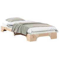 Bedframe met opslag Bruin 80 x 210 cm Hout - thumbnail