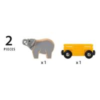 BRIO olifant en wagen - thumbnail