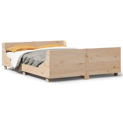 Bedframe zonder matras massief grenenhout 140x200 cm