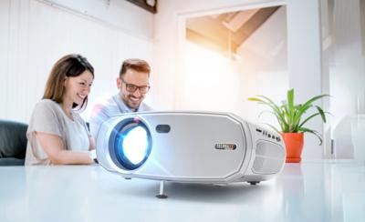 Technaxx TX-177 Beamer LCD 1500 ANSI-lumen 1920 x 1080 Full HD 2x VGA-ingang, Full HD, Geïntegreerde luidspreker, Mini-beamer, Met afstandsbediening,