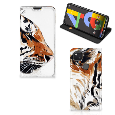 Bookcase Google Pixel 4a Watercolor Tiger Bookcase Google Pixel 4a Watercolor Tiger