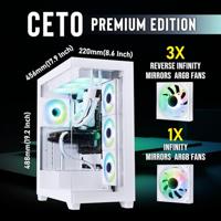 PC-behuizing - BITFENIX - CETO Premium Edition - Zonder voeding - Mid-tower - ATX-formaat - Wit - thumbnail
