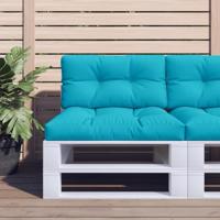 VidaXL Palletkussens 2 st stof turquoise - thumbnail